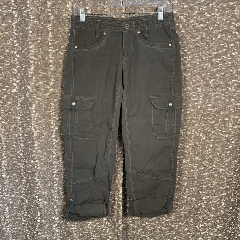 Kuhl Cargo Capri Pants Gray Roll Up Utility Gorpcore Outdoor Women's 2